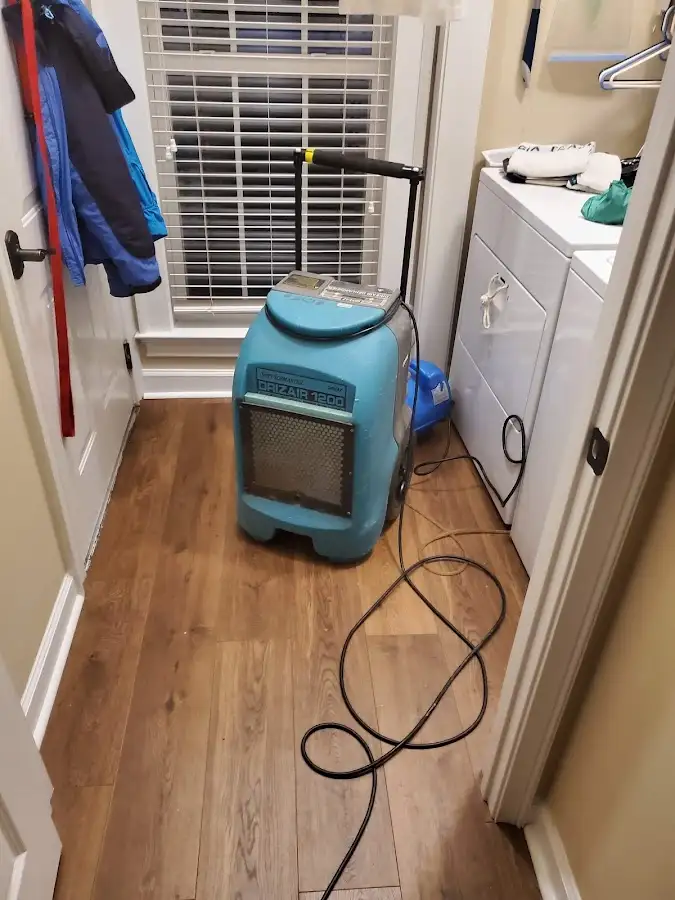 Commercial dehumidifier deployed for Flood Damage Cleanup in Palm Beach